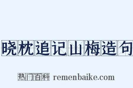 晓枕追记山梅造句是什么意思的图片